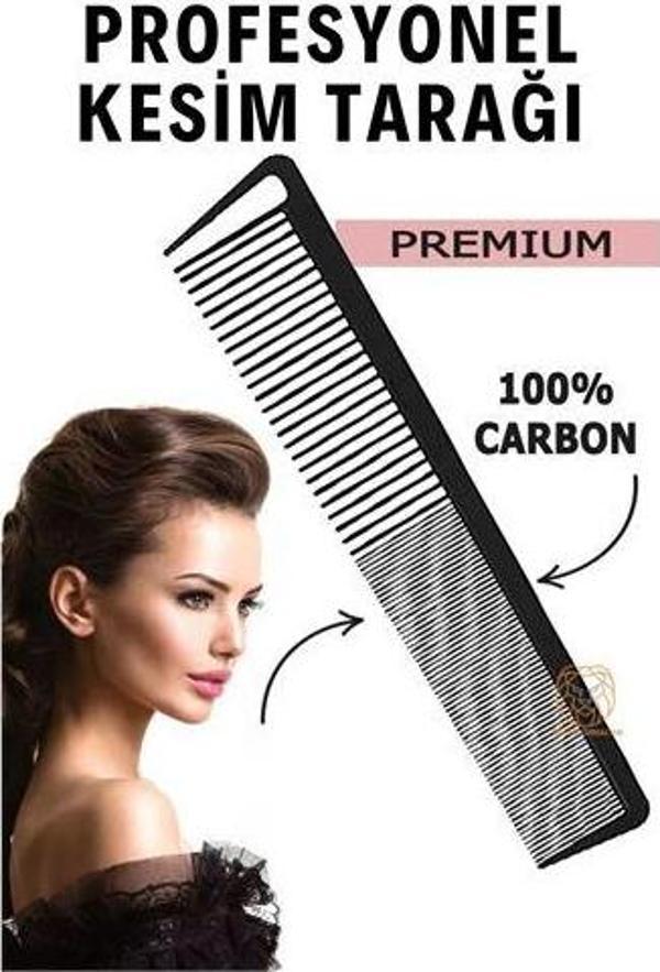 Berber Kuaför Saç Kesim Tarağı Karbon Nano - Image 1