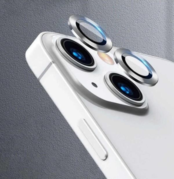 Go Aksesuar Iphone 13 Ve 13 Mini Silver Uyumlu Kamera Lens Koruyucu Cam - Image 1