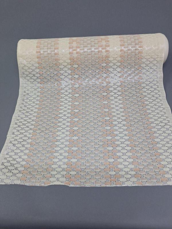 Başak Ev Tekstili Pvc Küpür Dantel Raf Ve Dolap Örtüsü Runner  (Kahve-Krem ) - Image 1