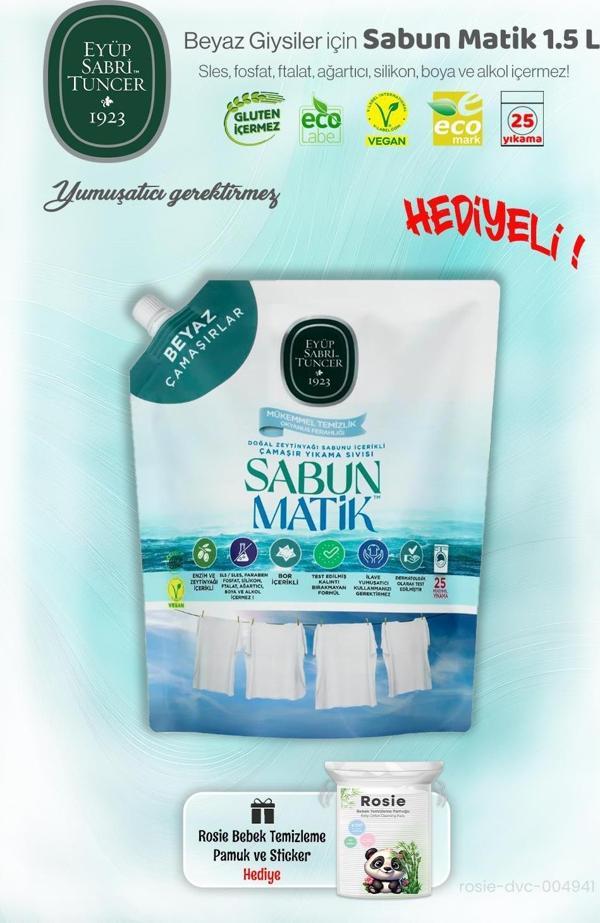 Eyüp Sabri Tuncer Beyazlar Sıvı Sabun Matik 1.5 L ve ROSIE Hediye - Image 1
