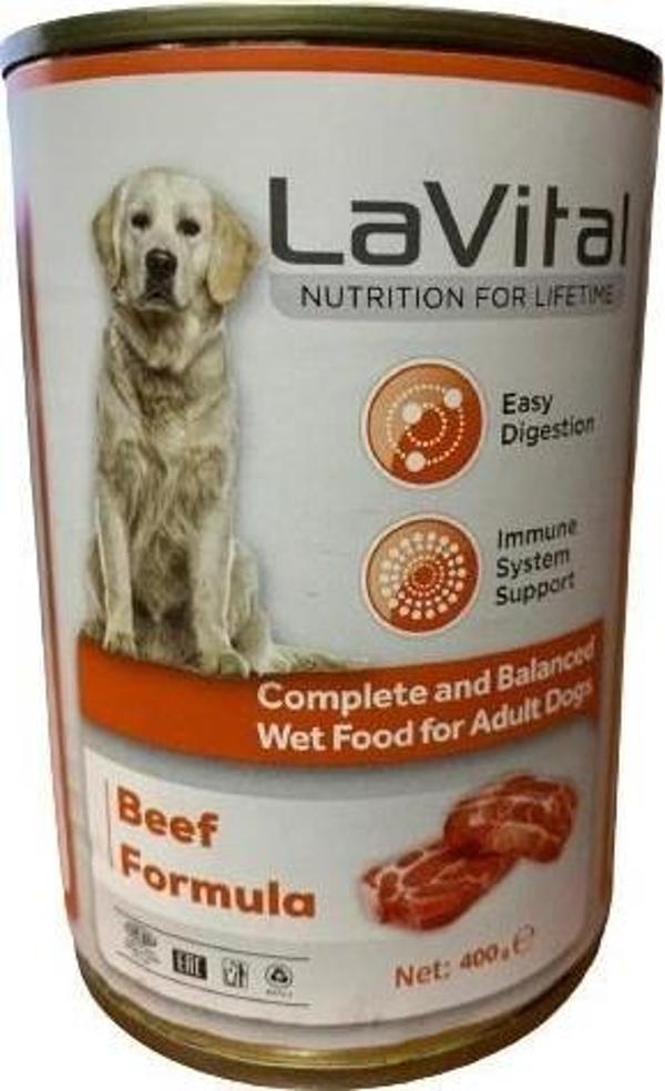 LaVital Püre Beef Sığır Etli Köpek Konservesi 400 Gr - Image 1