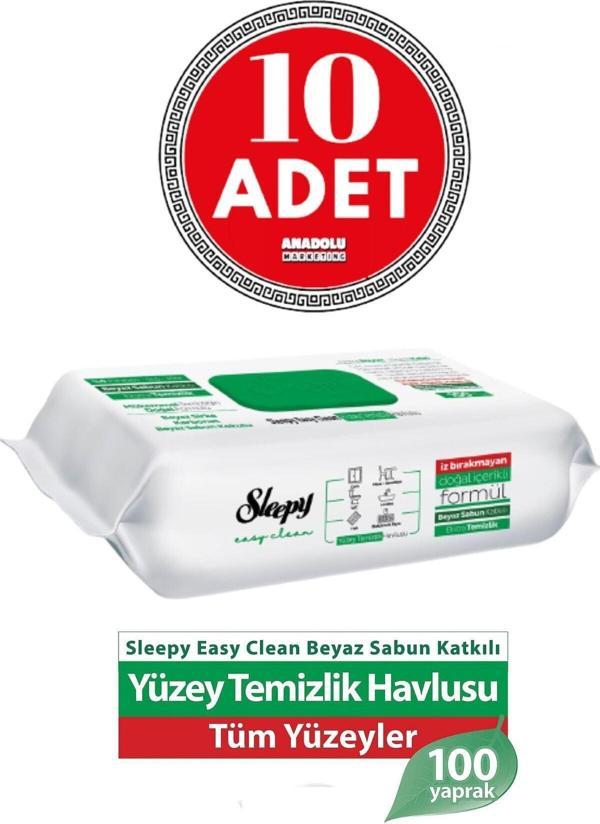 Sleepy Easy Clean Yüzey Temizlik Havlusu 100 Yaprak X 10 Adet - Image 1