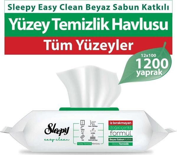 Sleepy Easy Clean Yüzey Temizlik Havlusu 100 Yaprak X 12 Adet - Image 1