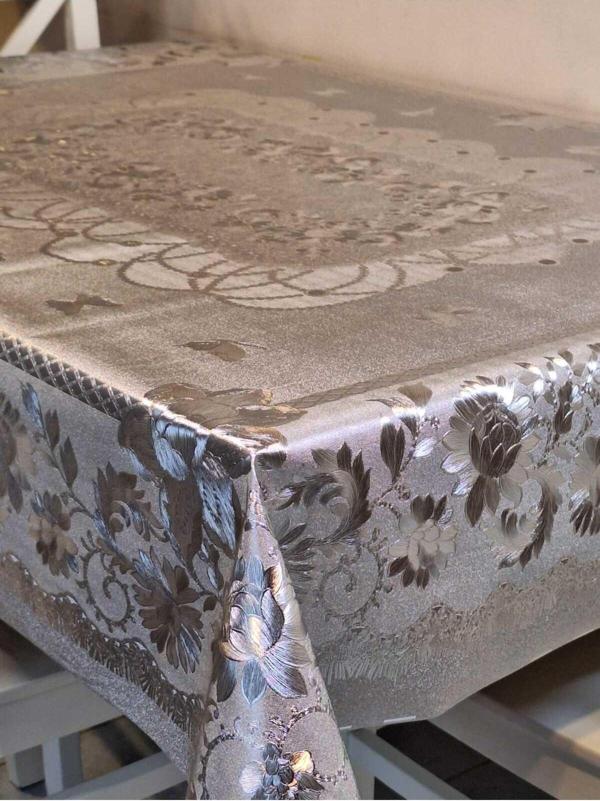 Başak Ev Tekstili 120 X 150  Hazır Metalik Pano Muşamba Pvc Masa Örtüsü - Image 1