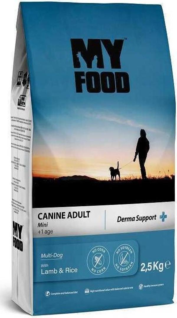 My Food Kuzulu&Pirinçli Yetişkin Küçük Irk Köpek Maması Derma Support 2,5 Kg - Image 1