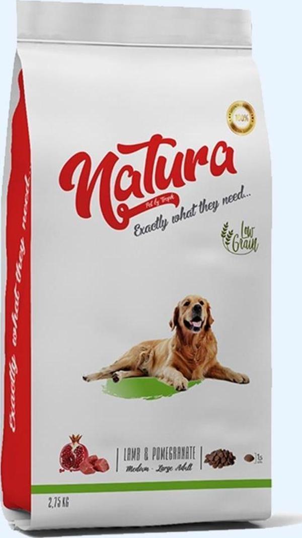 Natura Kuzulu ve Narlı Düşük Tahıllı Yetişkin Köpek Maması 2,75kg - Image 1