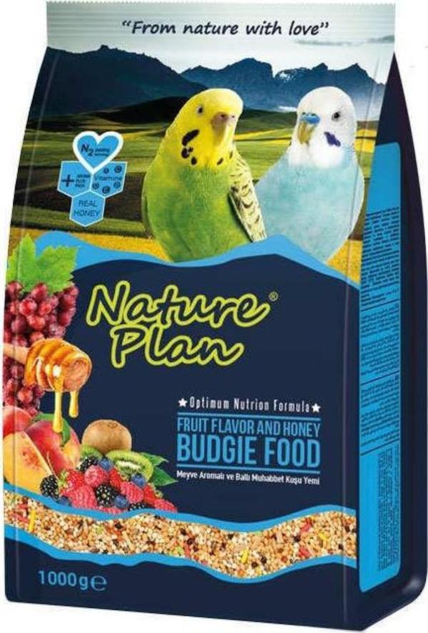 Nature Plan Meyveli Ballı Muhabbet Kuşu Yemi 1000 gr - Image 1