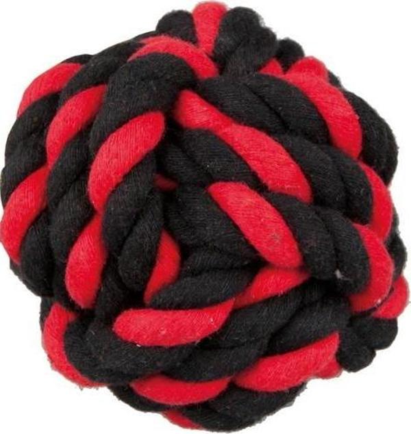 Polo İpli Oyuncak Top Kırmızı Siyah 7,5Cm - Image 1