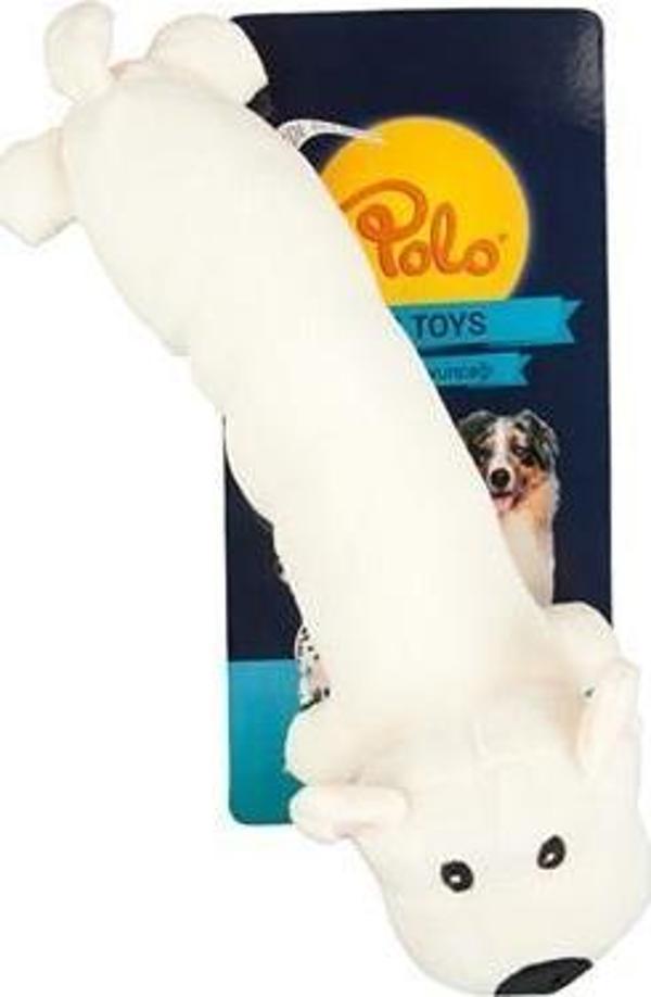 Polo Peluş Beyaz Sosis Köpek Oyuncağı 35 Cm - Image 1