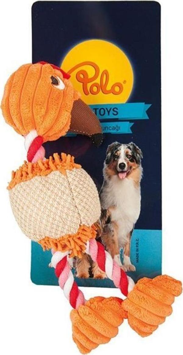 Polo Peluş İp Ayaklı Tavuk 3 Renk Köpek Oyuncağı 28 Cm - Image 1