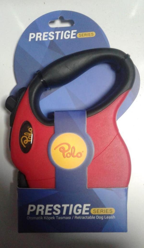 Polo Prestige Flexi Kırmızı Otomatik Köpek Tasma S 4M/10Kg - Image 1