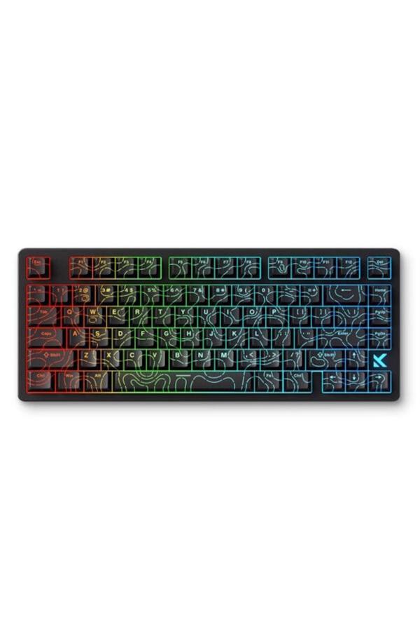 Mchose Jet 75 Black Topographic %75 He Kailh Magnetic God Manyetik Switch Rgb Mekanik Gaming Klavye - Image 1