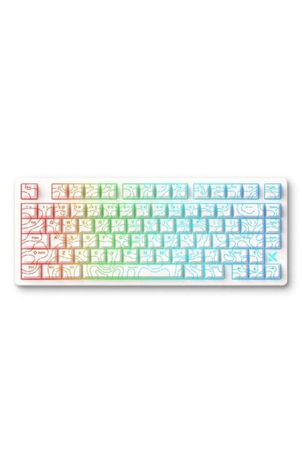Mchose Jet 75 E-Sport White Topographic %75 He Starburst Switch Rgb Hotswap Mekanik Gaming Klavye - Image 1