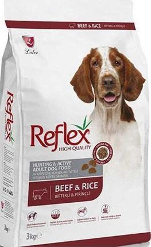 Reflex High Energy Biftekli ve Pirinçli Yetişkin Köpek Maması 3 Kg - Image 1
