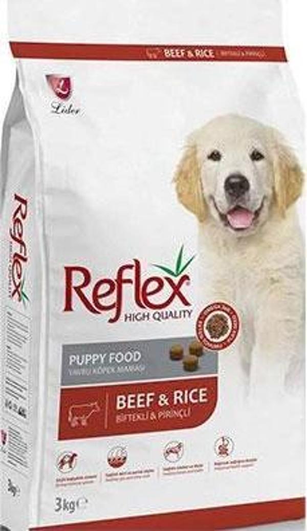 Reflex Biftekli ve Pirinçli Yavru Köpek Maması 3 Kg - Image 1