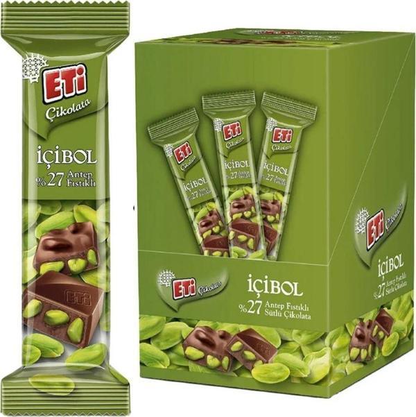 Eti Çikolata İçibol %27 Antep Fıstıklı 30 g x 20 Adet - Image 1
