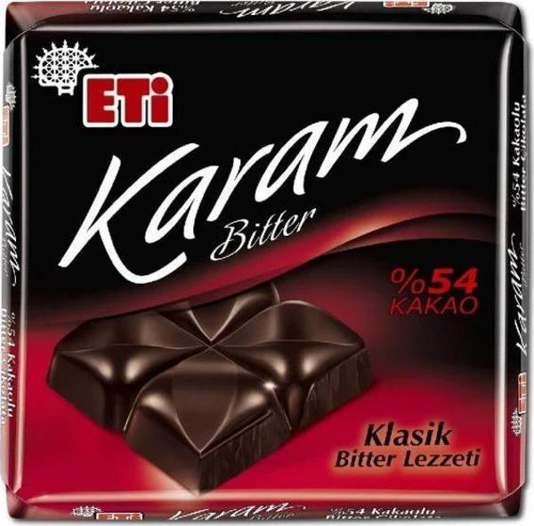 Eti Karam %54 Kakaolu Bitter Çikolata 60 G - Image 1