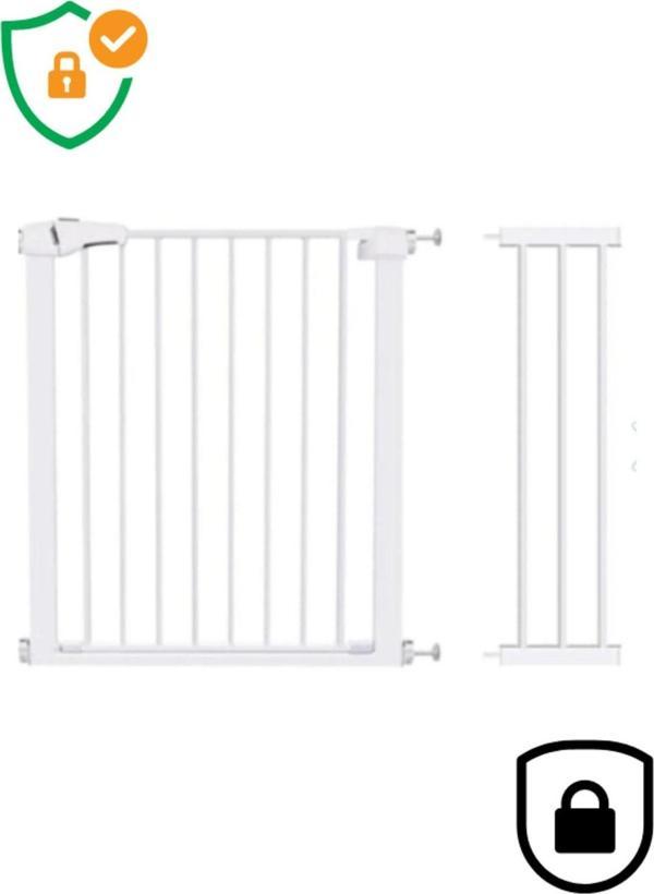 Ayvella Bebek Çocuk Güvenlik Kapısı 75 - 96 Cm Genişllik Bariyer Çift Kilitli Merdiven Korumalığı Emniyetli - Image 1