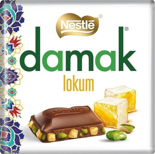 Nestle Damak Türk Lokumlu Kare Çikolata 60 Gram x (6 Adet) - Image 1