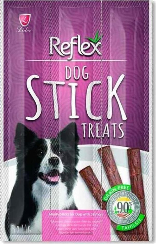 Reflex Dog Stick Somonlu Tahılsız Köpek Ödül Çubuk 11 Gr 3'lü - Image 1