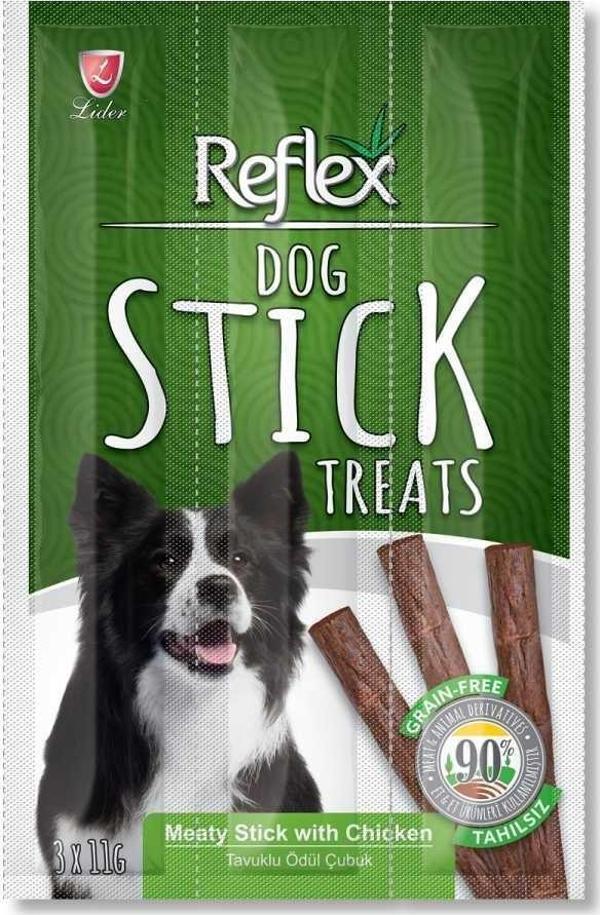 Reflex Dog Stick Tavuk Etli Köpek Ödül Çubuk 11 Gr 3'lü - Image 1