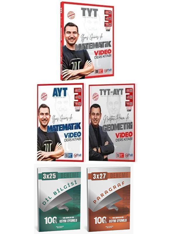 Full Matematik + Anla Kazan 2026 TYT AYT Geometri Matematik + Anla Kazan Deneme 5 li Set - Anla Kazan Yayınları - Image 1