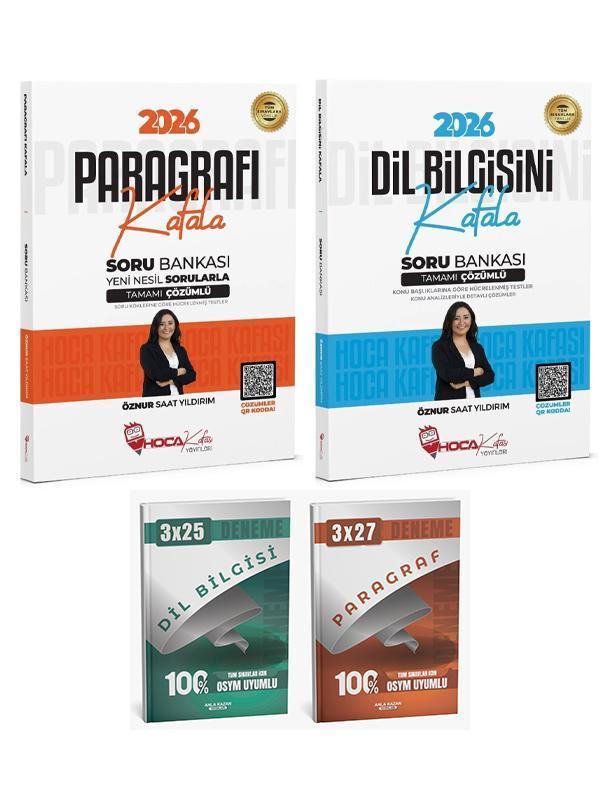 Hoca Kafası + Anla Kazan 2026 KPSS TYT ALES DGS Paragrafı + Dil Bilgisi Kafala Soru Deneme 4 lü Set - Hoca Kafası Yayınları - Image 1