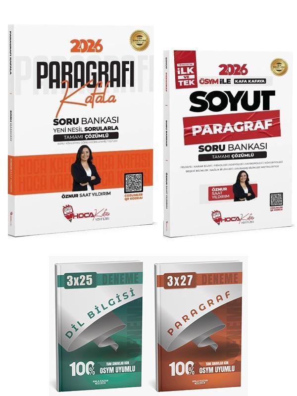 Hoca Kafası + Anla Kazan 2026 KPSS TYT ALES DGS Paragrafı Kafala + Soyut Soru + Deneme 4 lü Set - Hoca Kafası Yayınları - Image 1