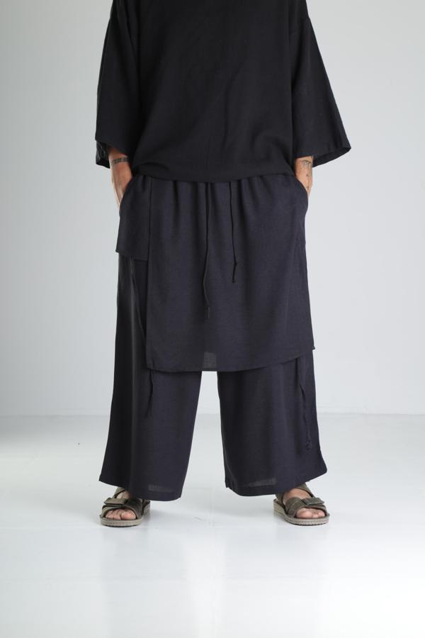 Siyah Bol Kalıp Tokyo Şalvar Pantolon - Image 1
