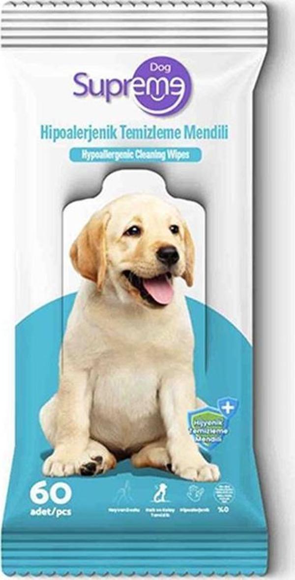 Supreme Kokusuz Hipoalerjenik Köpek Temizleme Mendili 60 Adet - Image 1