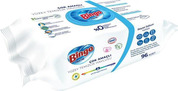 Bingo Yüzey Temizlik Havlusu Beyaz Sabun 96x8 768 Yaprak - Image 1
