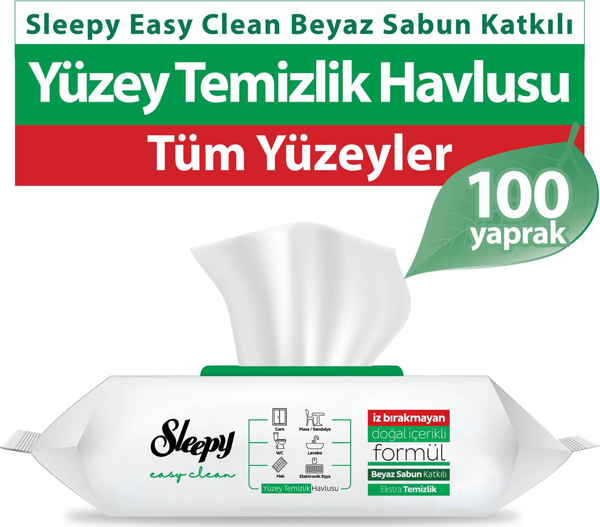 Sleepy Easy Clean Yüzey Temizlik Havlusu 100 Yaprak - Image 1