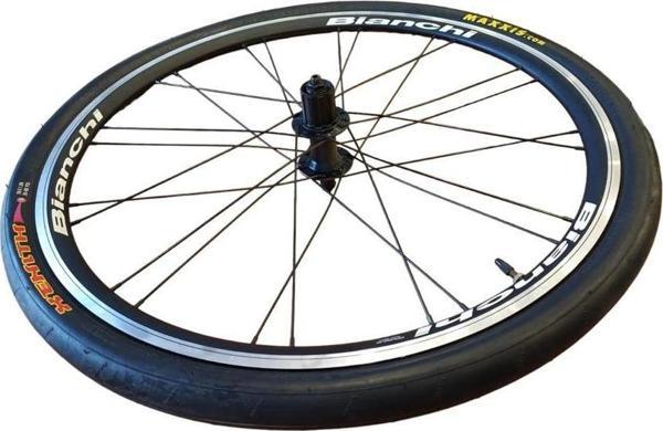 BIANCHI 26X1.50 MAXXIS LASTİK+ JANT TEL ÖRÜLÜ İNCE TEKERLEK ŞEHİR ARKA DISK UYUMLU SİYAH - Image 1