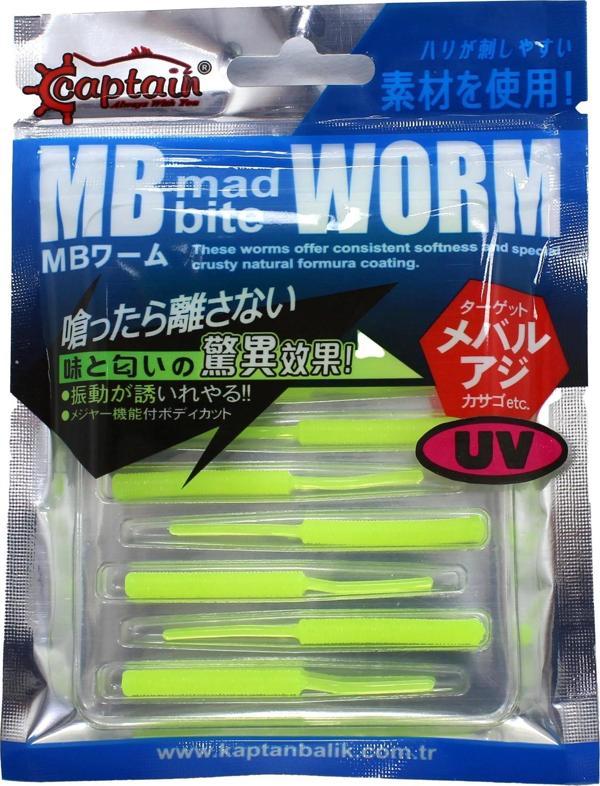 Captain 3520 Mini Worm 10 lu 5 cm Aromalı LRF Silikonu Renk:05 - Image 1