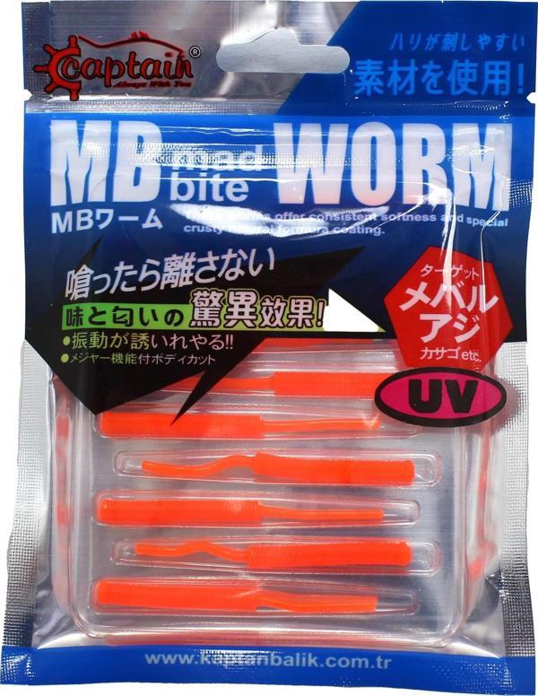 Captain 3520 Mini Worm 10 lu 5 cm Aromalı LRF Silikonu Renk:06 - Image 1