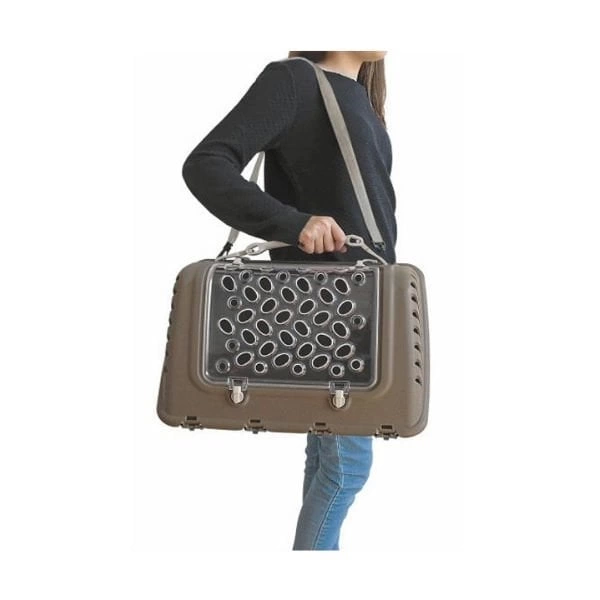 Mps P-Bag Omuz Askılı Şeffaf Kapılı Kedi ve Küçük Irk Köpek Taşıma Çantası 44.5x26.5x28 Cm - Image 1
