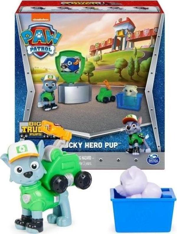 Paw Patrol, Rocky'nin Koleksiyon Figürlü Geri Dönüşüm Kamyonu Aracı - Image 1