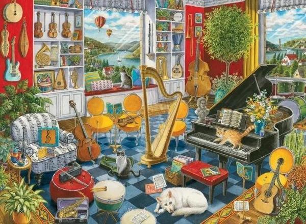Ravensburger Müzik Odası 500 Parça Yapboz - 16836 - Image 1