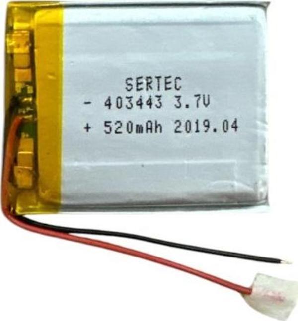Büro Ev Ofis Atölye için 403443 3.7V 520 MAh Li-Polymer Pil Devreli/1.5A - Image 1
