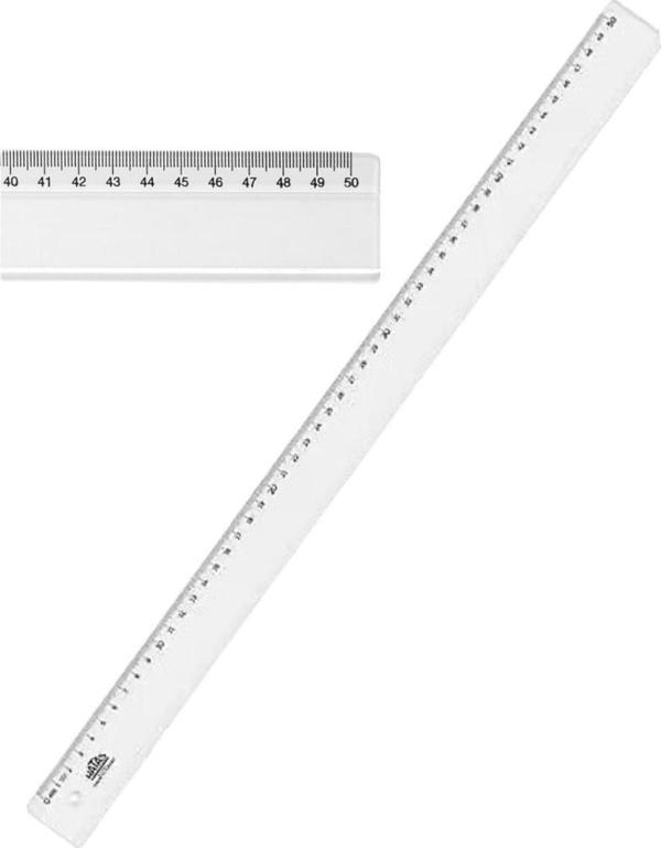 Büro Ev Ofis Okul için 50CM Plastik Cetvel - Image 1