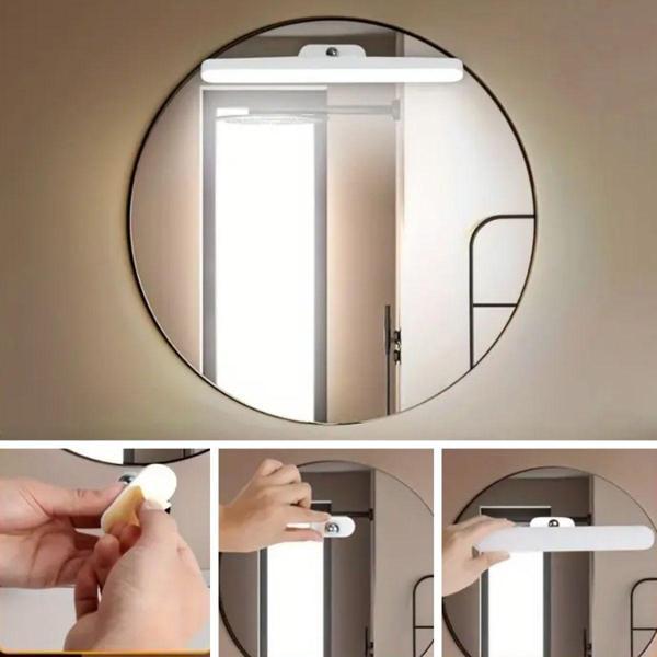 Büro Ev Ofis Makyaj Masası için 27CM Şarjlı Dokunmatik Led Işıklı Ayna - Image 1
