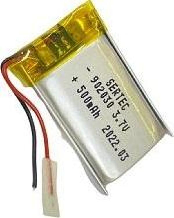 Büro Ev Ofis Atölye için 902030 3.7V 500 mAh Li-Polymer Pil Devreli/1.5A - Image 1