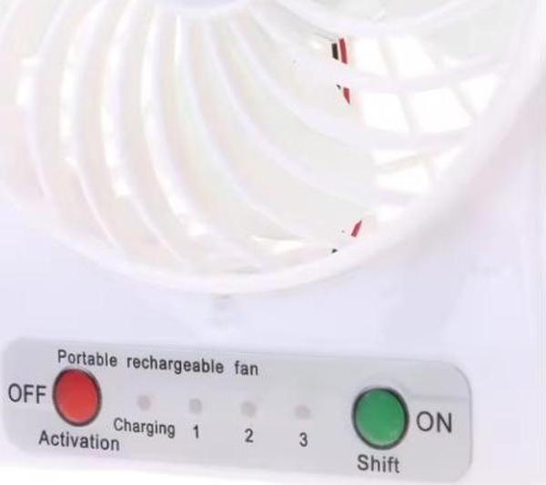 Büro Ev Ofis Yazlık için Şarjlı Masaüstü Serinletici Vantilatör - Image 1
