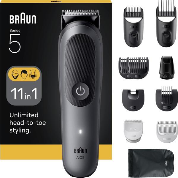 Braun Hepsi Bir Arada Series 5, 11’i 1 arada Tıraş Kiti, Keskin Bıçak, Vücut Tıraşı AIO5560 - Image 1