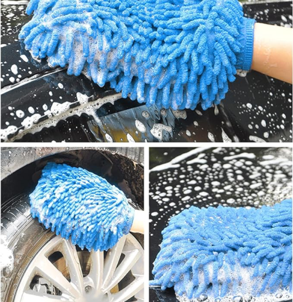 Büro Ev Ofis Arabası Bakımı için Araç Dışı Mikrofiber Oto Yıkama Eldiveni - Image 1