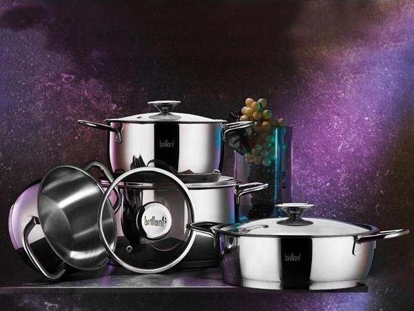 Asellas 8 Parça Inox Kulp Çelik Tencere Seti - Image 1