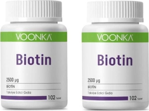 Saç Vitamini Biotin 2500 Mcg 102 Tablet X2 Adet - Image 1