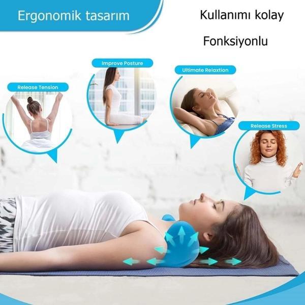 Epilons Ergonomik Boyun Masajı Yastığı – Servikal Traksiyon Destekli, Ağrı Giderici, Ortopedik Yapı - Image 1