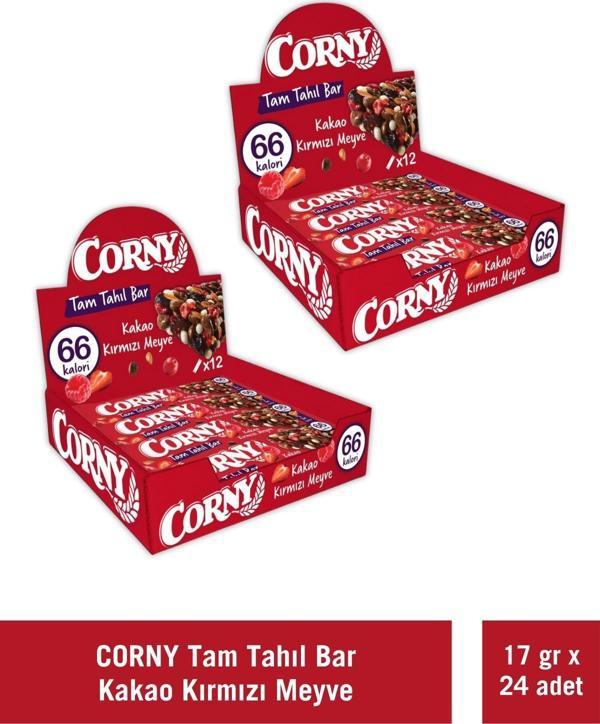 Corny Tam Tahıllı Bar Kakao Kırmızı Meyveli 17 gr x 24 Adet - Image 1