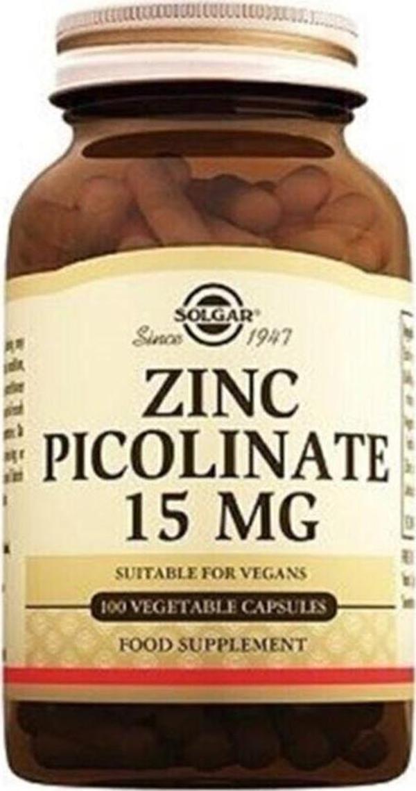 Solgar Zinc Picolinate 15 Mg 100 Tablet - Image 1